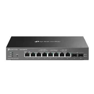   TP-Link Omada SG2210XMP-M2 hálózati kapcsoló Vezérelt L2/L2+ 2.5G Ethernet (100/1000/2500) Ethernet-áramellátás (PoE) támogatása Asztali/falra szerelhető Fekete