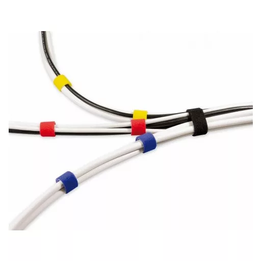 Label-the-cable ROLLS vezetékkötegelő Tépőzár Fekete, Kék, Vörös, Sárga 4 db