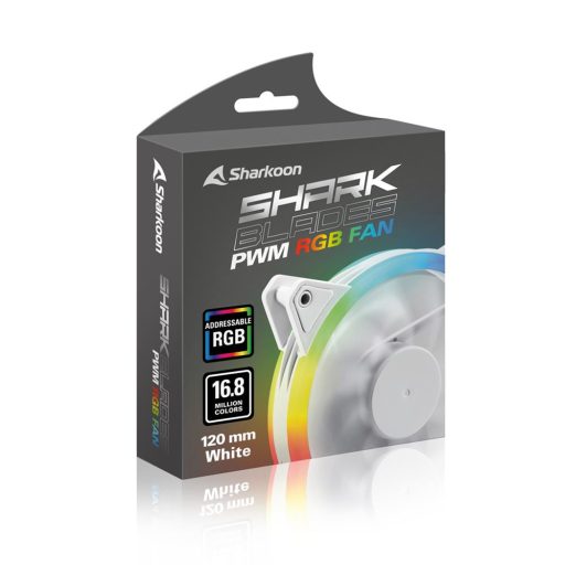 Sharkoon Shark Blades PWM 12 cm Fehér 1 db