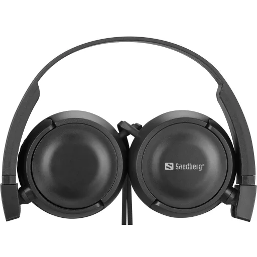 Sandberg Saver MiniJack HeadPhoneTravel Fejhallgató Vezetékes Fejpánt Utazás Fekete