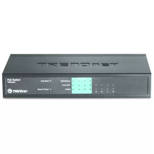 Trendnet TPE-S44 hálózati kapcsoló Beállítást nem igénylő (unmanaged) Ethernet-áramellátás (PoE) támogatása Kék