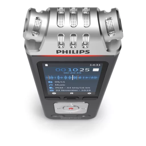 Philips VoiceTracer Fekete, Szürke