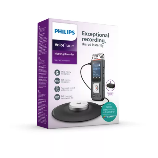 Philips VoiceTracer Fekete, Szürke