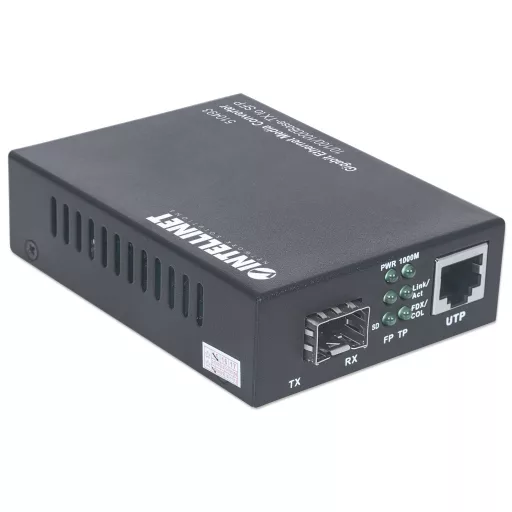 Intellinet 510493 hálózati média konverter 1000 Mbit/s Fekete