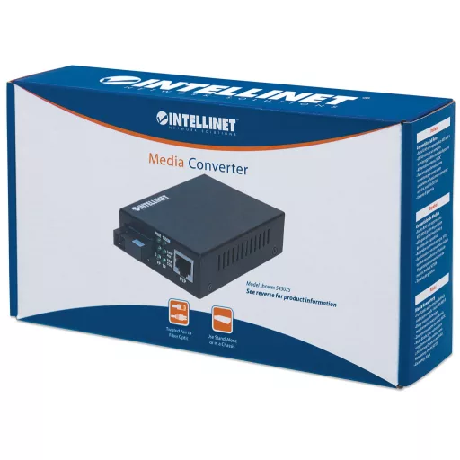 Intellinet 510493 hálózati média konverter 1000 Mbit/s Fekete
