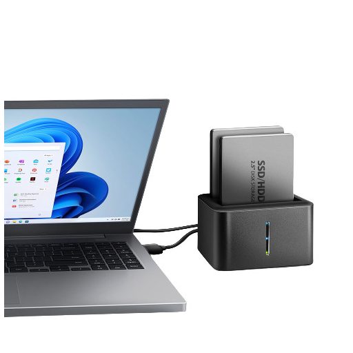 Axagon ADSA-D25 dokkoló állomás tárolóegységhez USB 3.2 Gen 1 (3.1 Gen 1) Type micro-B Fekete