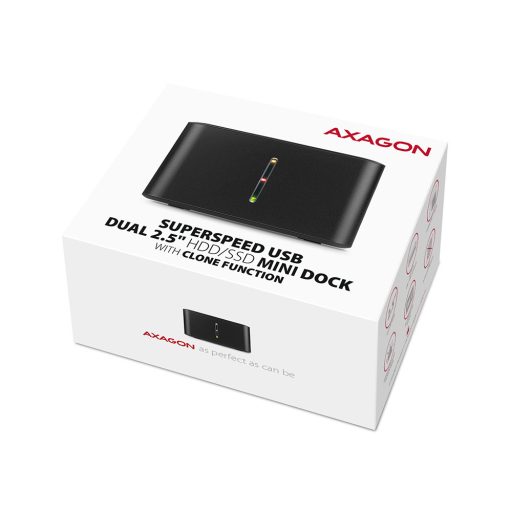 Axagon ADSA-D25 dokkoló állomás tárolóegységhez USB 3.2 Gen 1 (3.1 Gen 1) Type micro-B Fekete