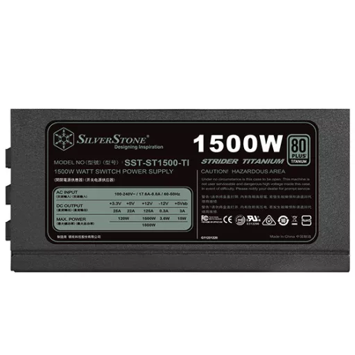 Silverstone ST1500-TI 1500 W 20+4 pin ATX ATX Fekete