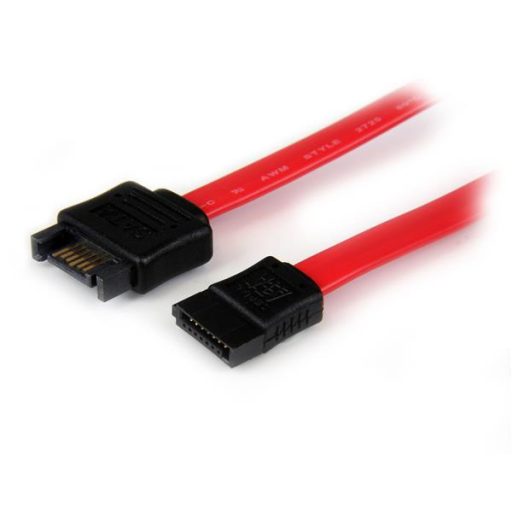 StarTech.com 0.3m SATA SATA kábel 0,3 M SATA 7-pin Fekete, Vörös