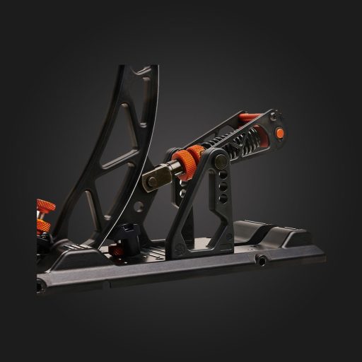 Asetek 40-010-0000002 játékvezérlő Fekete, Narancssárga, Fehér Pedálok PC