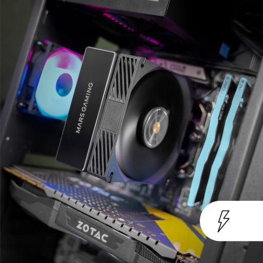 Mars Gaming MCPU-X4 Processzor Hűtő 12 cm Fekete 1 db