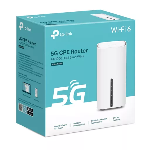 TP-Link Archer NX500 vezetéknélküli router Gigabit Ethernet Kétsávos (2,4 GHz / 5 GHz) 5G Fehér