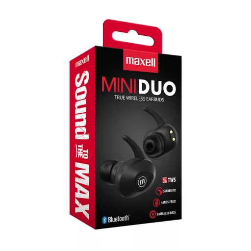 Maxell 348481 fejhallgató és headset Vezeték nélküli Hallójárati Hívás/zene Bluetooth Fekete