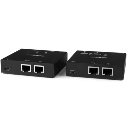 StarTech.com ST121USBHD audió/videó jeltovábbító AV adó- és vevőegység Fekete