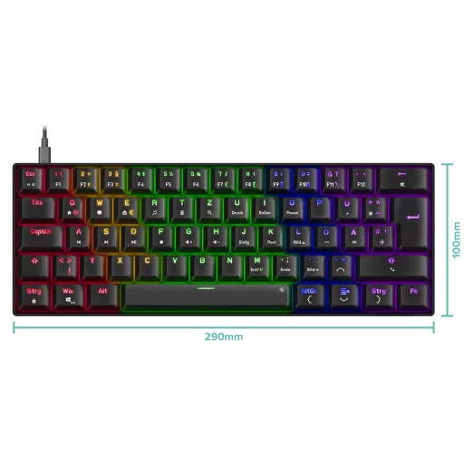 SPEEDLINK SL-670015-BK billentyűzet Játék USB QWERTZ Német Fekete
