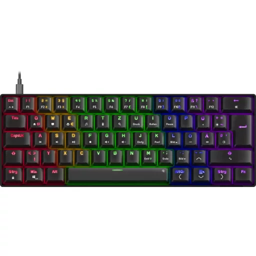 SPEEDLINK SL-670015-BK billentyűzet Játék USB QWERTZ Német Fekete
