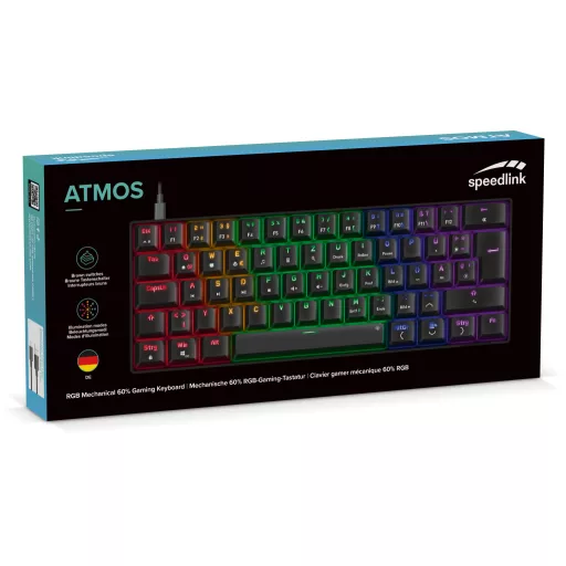 SPEEDLINK SL-670015-BK billentyűzet Játék USB QWERTZ Német Fekete
