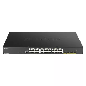   D-Link DGS-1250-28XMP Vezérelt L3 Gigabit Ethernet (10/100/1000) Ethernet-áramellátás (PoE) támogatása Fekete