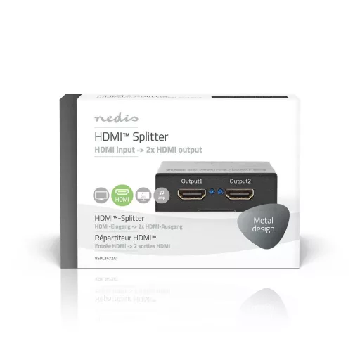 Nedis VSPL3472AT videó elosztó HDMI 2x HDMI