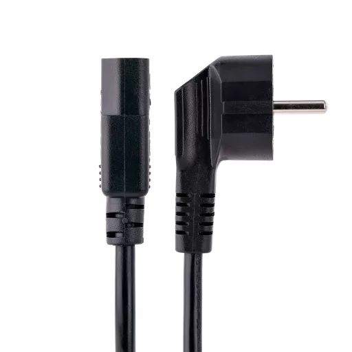 StarTech.com 713E-3M-POWER-CORD tápkábel Fekete CEE7/7 C13 csatlakozó
