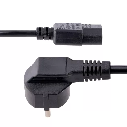 StarTech.com 713E-3M-POWER-CORD tápkábel Fekete CEE7/7 C13 csatlakozó