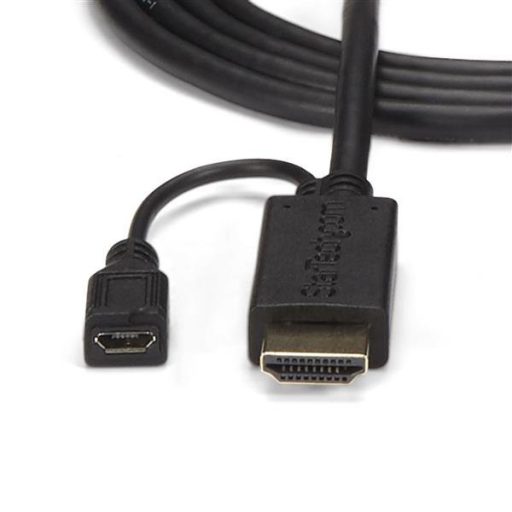 StarTech.com HD2VGAMM3 video átalakító kábel 0,9 M VGA (D-Sub) HDMI + Micro USB Fekete