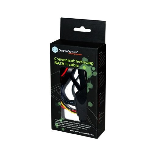 Silverstone CP05 SATA kábel 0,5 M Fekete