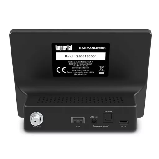 Imperial DABMANI420BK kompakt hibrid rádió (internet, DAB+, FM Hi-Fi tuner) Bluetooth®-szal