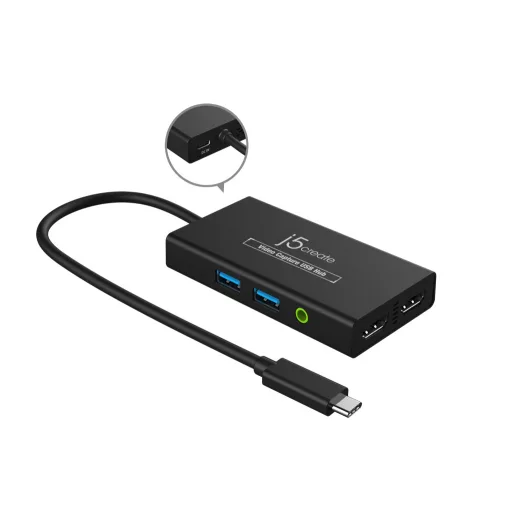 j5create JVA01 videórögzítő eszköz USB 3.2 Gen 1 (3.1 Gen 1)