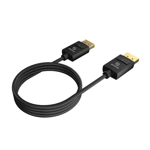 Akasa AK-CBDP26-20BK DisplayPort kábel 2 M Fekete