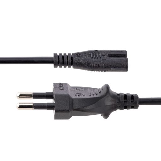 StarTech.com 752E-3M-POWER-LEAD tápkábel Fekete CEE7/16 C7 csatlakozó