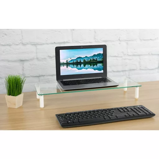 Techly ICA-MS 461 asztali TV konzol 81,3 cm (32") Átlátszó