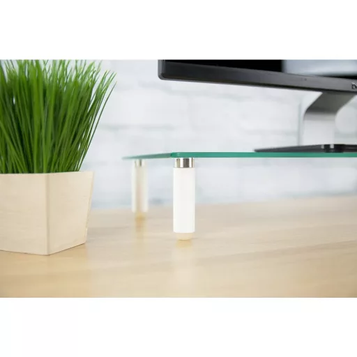 Techly ICA-MS 461 asztali TV konzol 81,3 cm (32") Átlátszó