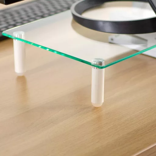 Techly ICA-MS 461 asztali TV konzol 81,3 cm (32") Átlátszó