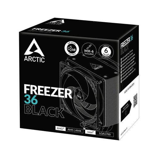 ARCTIC Freezer 36 Processzor Hűtő 12 cm Fekete 1 db