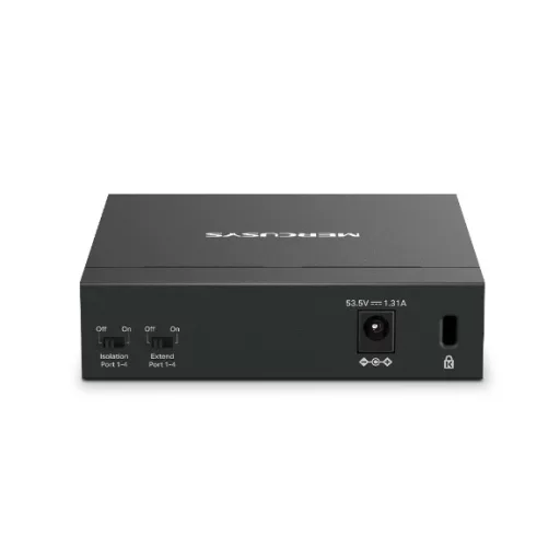 Mercusys MS105GP hálózati kapcsoló Gigabit Ethernet (10/100/1000) Ethernet-áramellátás (PoE) támogatása Fekete