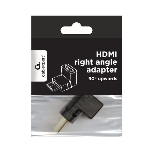 Gembird A-HDMI90-FML csatlakozó átlakító HDMI Fekete
