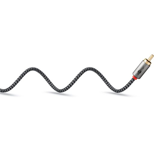 Goobay 65292 audio kábel 1 M 2 x RCA Fekete, Ezüst