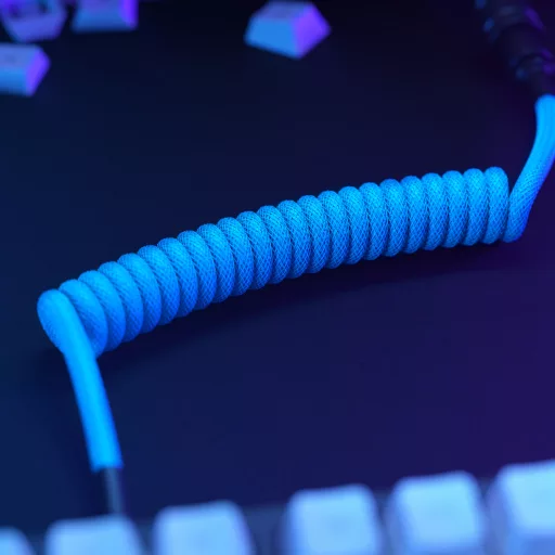 Glorious Gaming GLO-KB-ACC-CBL-COIL-EBLU billentyűzet-/egérkábel Világoskék 1,4 M