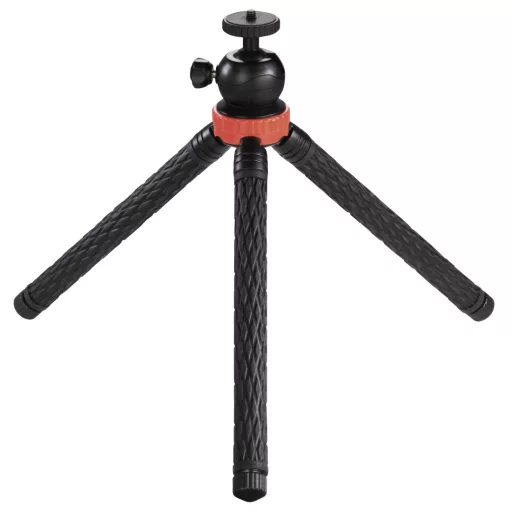 Hama Traveller Pro háromlábú fotóállvány Okostelefon/sportkamera 3 láb(ak) Fekete, Vörös