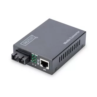   Digitus DN-82121-1 hálózati média konverter 1000 Mbit/s 1310 nm Single-mode Fekete