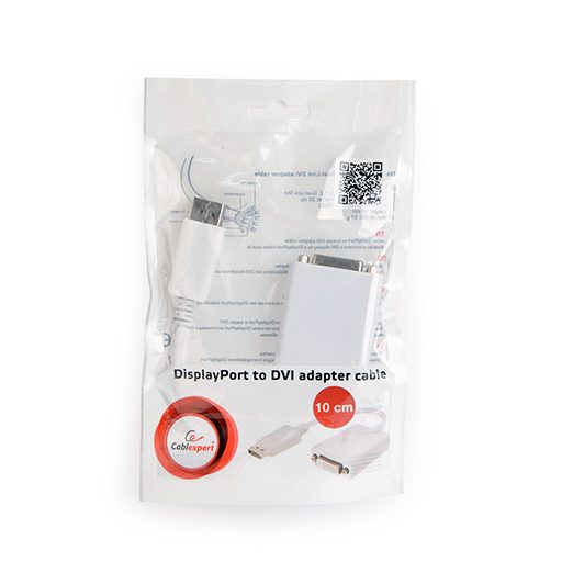 Gembird A-DPM-DVIF-03-W video átalakító kábel 0,1 M DisplayPort DVI Fekete