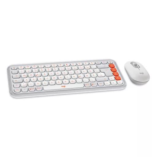 Logitech 920-013107 billentyűzet Egér mellékelve Univerzális Bluetooth QWERTZ Német Fehér