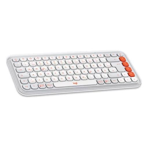 Logitech 920-013107 billentyűzet Egér mellékelve Univerzális Bluetooth QWERTZ Német Fehér