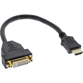   InLine 17670I video átalakító kábel 0,2 M HDMI A-típus (Standard) DVI-D Fekete
