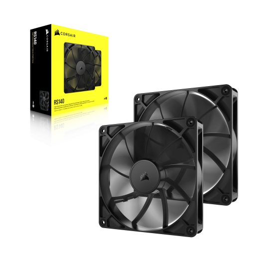 Corsair RS140 14 cm Fekete 2 db