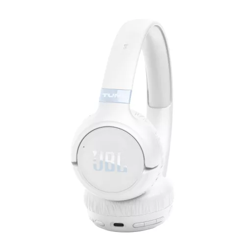 JBL Tune 680NC Headset Vezetékes és vezeték nélküli Fejpánt Hívás/zene USB C-típus Bluetooth Fehér