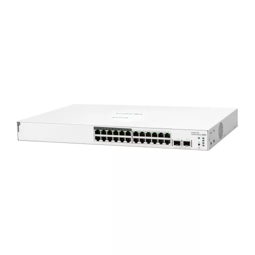 HPE Aruba Networking Networking Instant On Switch 24p Gigabit CL4 PoE 2p SFP 195W 1830 Vezérelt L2 Gigabit Ethernet (10/100/1000) Ethernet-áramellátás (PoE) támogatása 1U