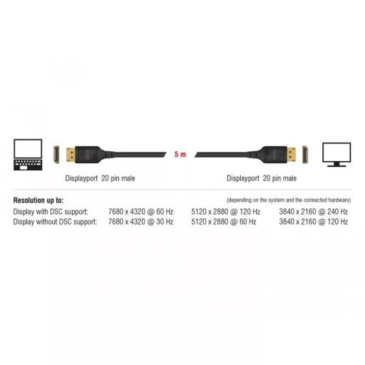 DeLOCK 85660 DisplayPort kábel 2 M Fekete