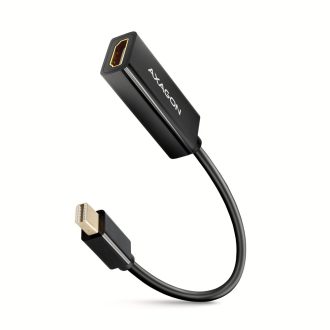   Axagon RVDM-HI14N video átalakító kábel 0,15 M Mini DisplayPort HDMI Fekete